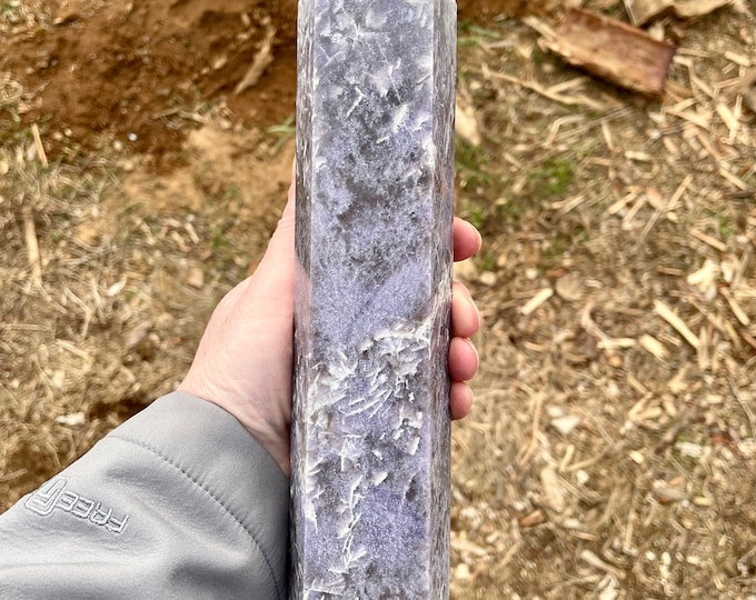 3.21 lbs Lepidolite Obelisk Pillar Tower Point Wand Column Generator