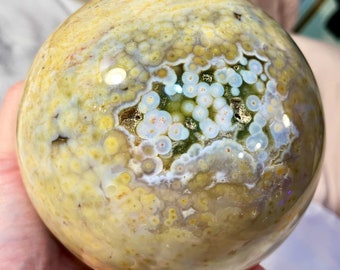 115mm Ocean Jasper Sphere Orb Ball Mineral Display Specimen