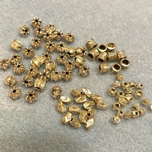 Sterling Silver Thai Hill Tribe Flower Beads 78 pieces