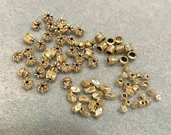 Sterling Silver Thai Hill Tribe Flower Beads 78 pieces