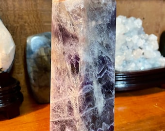 4.48 lb Dream Amethyst Obelisk Pillar Tower Point Wand Column Generator