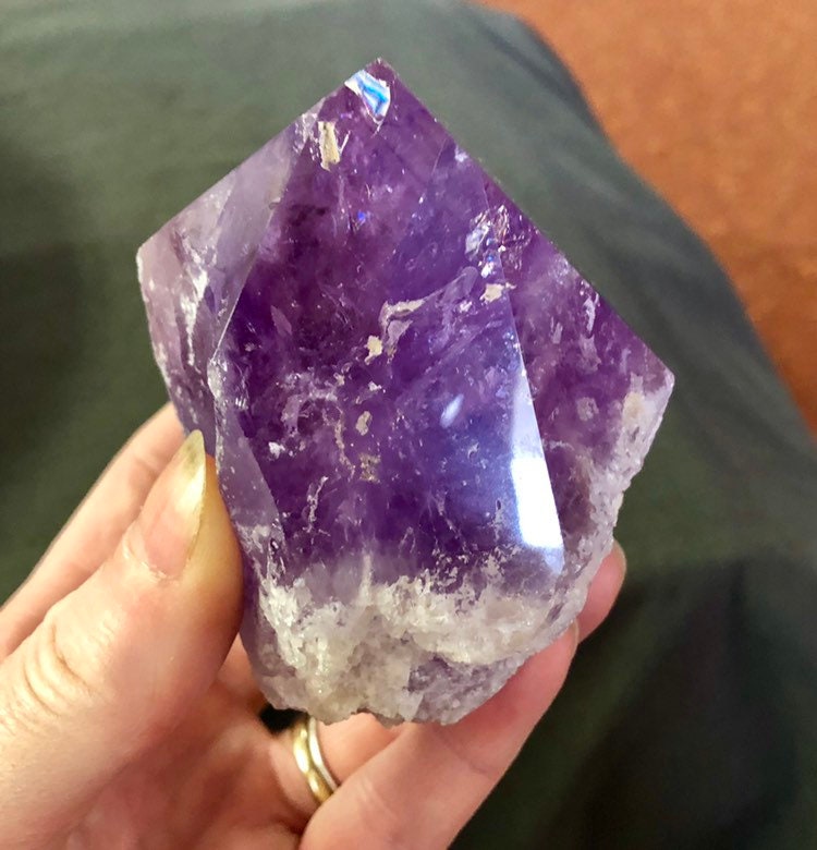 large amethyst crystal point