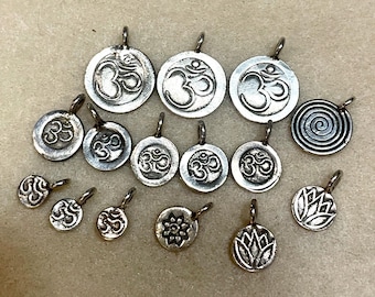 Sterling Silver Charms and Pendants 15 pcs