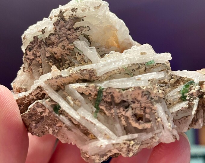 138.3g Green Tourmaline in Cleavelandite Crystal Cluster
