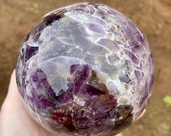 106mm Chevron Amethyst Sphere Orb Ball