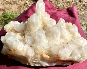 6.78 lb Pineapple Quartz or Candle Quartz Crystal Cluster Mineral Display Specimen
