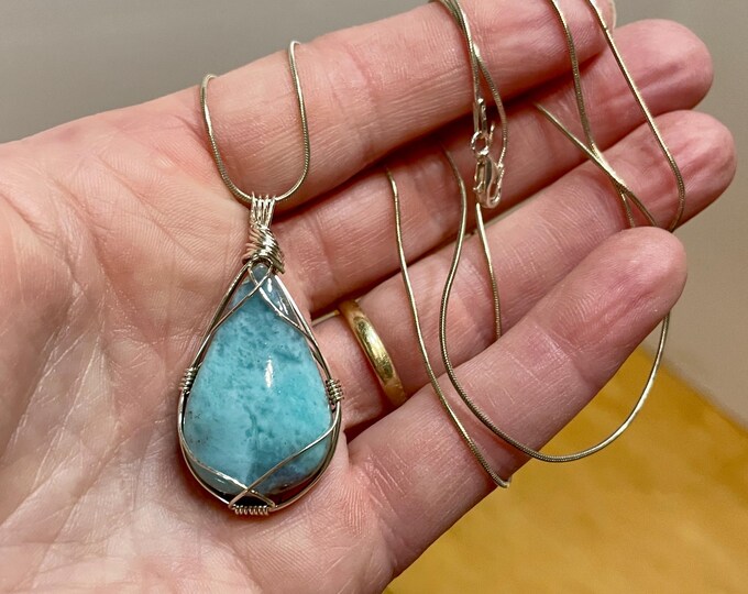 Larimar and Sterling Silver Necklace