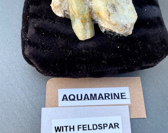 70g Aquamarine cluster with Black Tourmaline