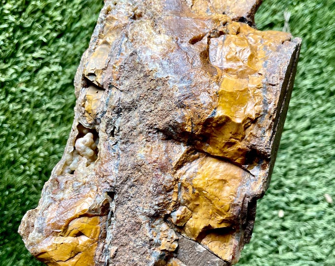 4.75 lbs Yellow Jasper with Botryoidal Chalcedony Mineral Display Specimen