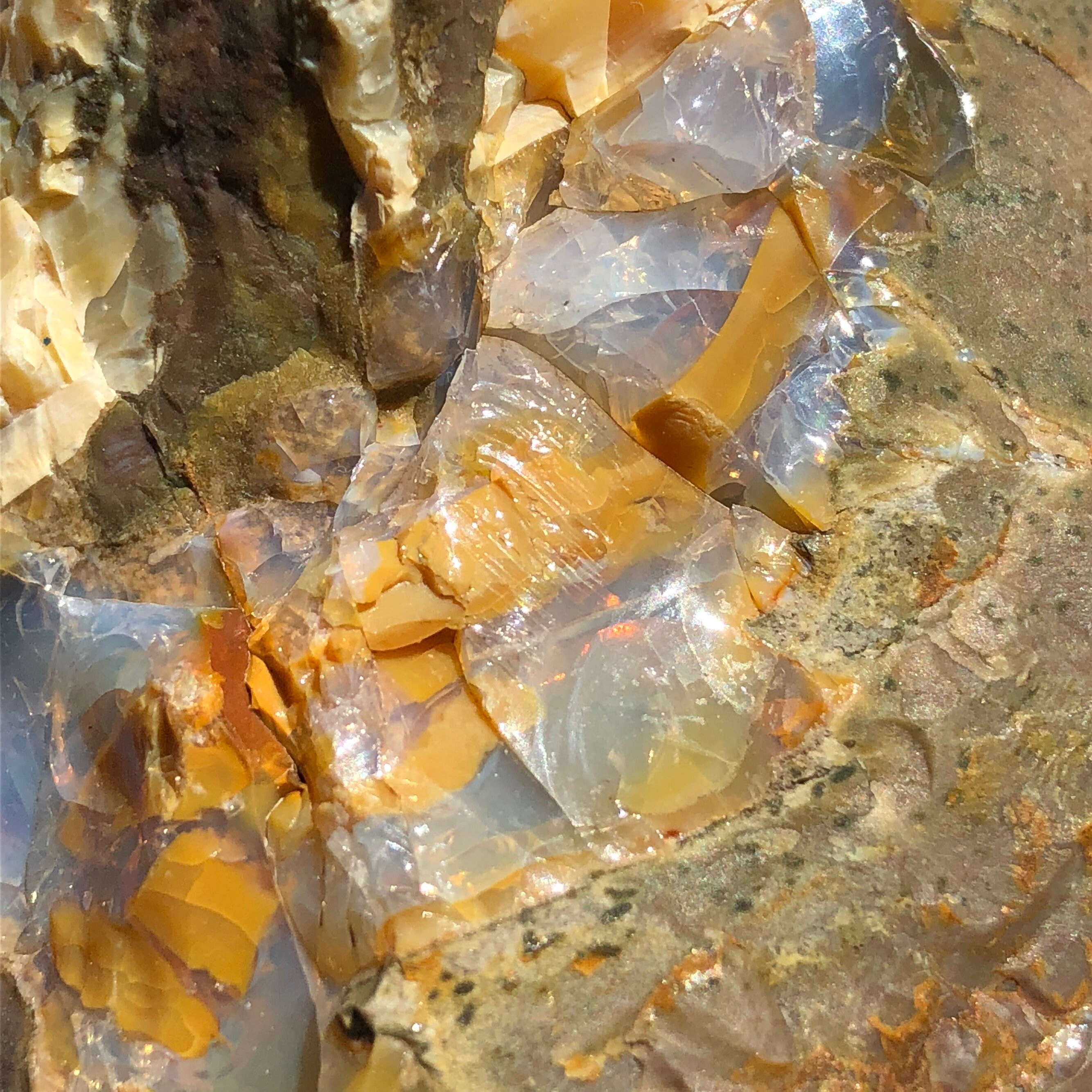 Large Oregon Opal in Rhyolite Jasper Specimen