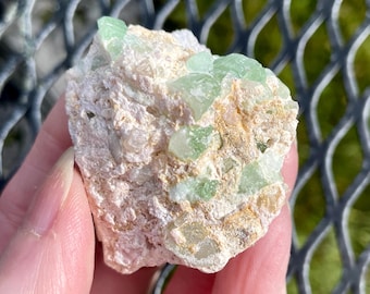 52g Blue Green Tourmaline Crystal Cluster Specimen In Matrix