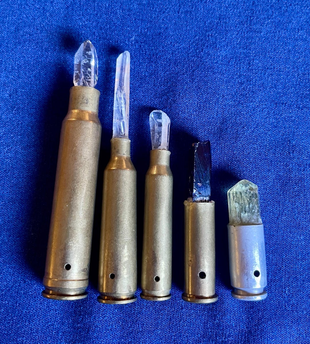 Crystal Bullets for Jewelry Making Drilled Set of 5 - Etsy