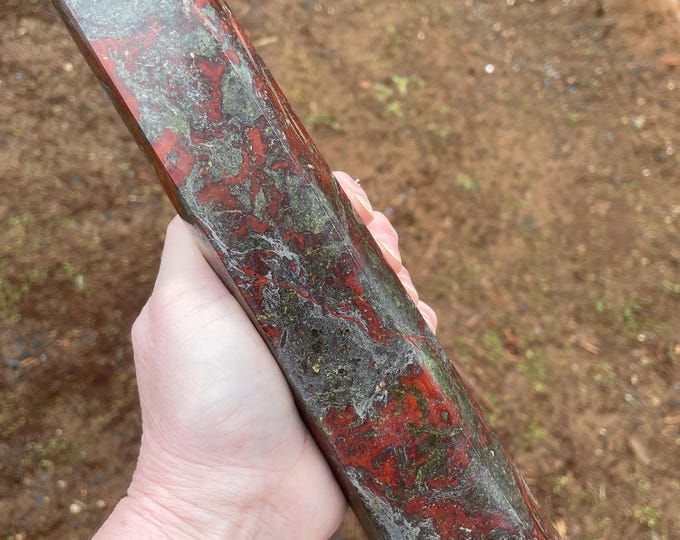 3.13 lbs Dragonsblood Jasper Obelisk Pillar Tower Point Wand Column Generator