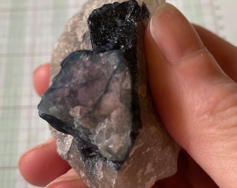 142g Blue and Pink Tourmaline in Quartz