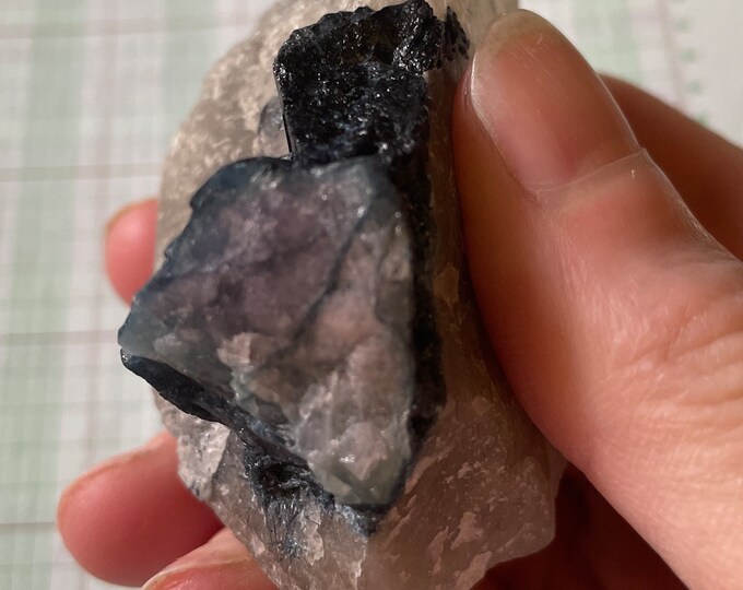 Blue and Pink Tourmaline in Quartz 142 grams