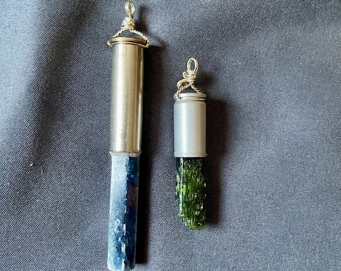 Crystal Bullet Pendants For Jewelry Making finished with Sterling Silver