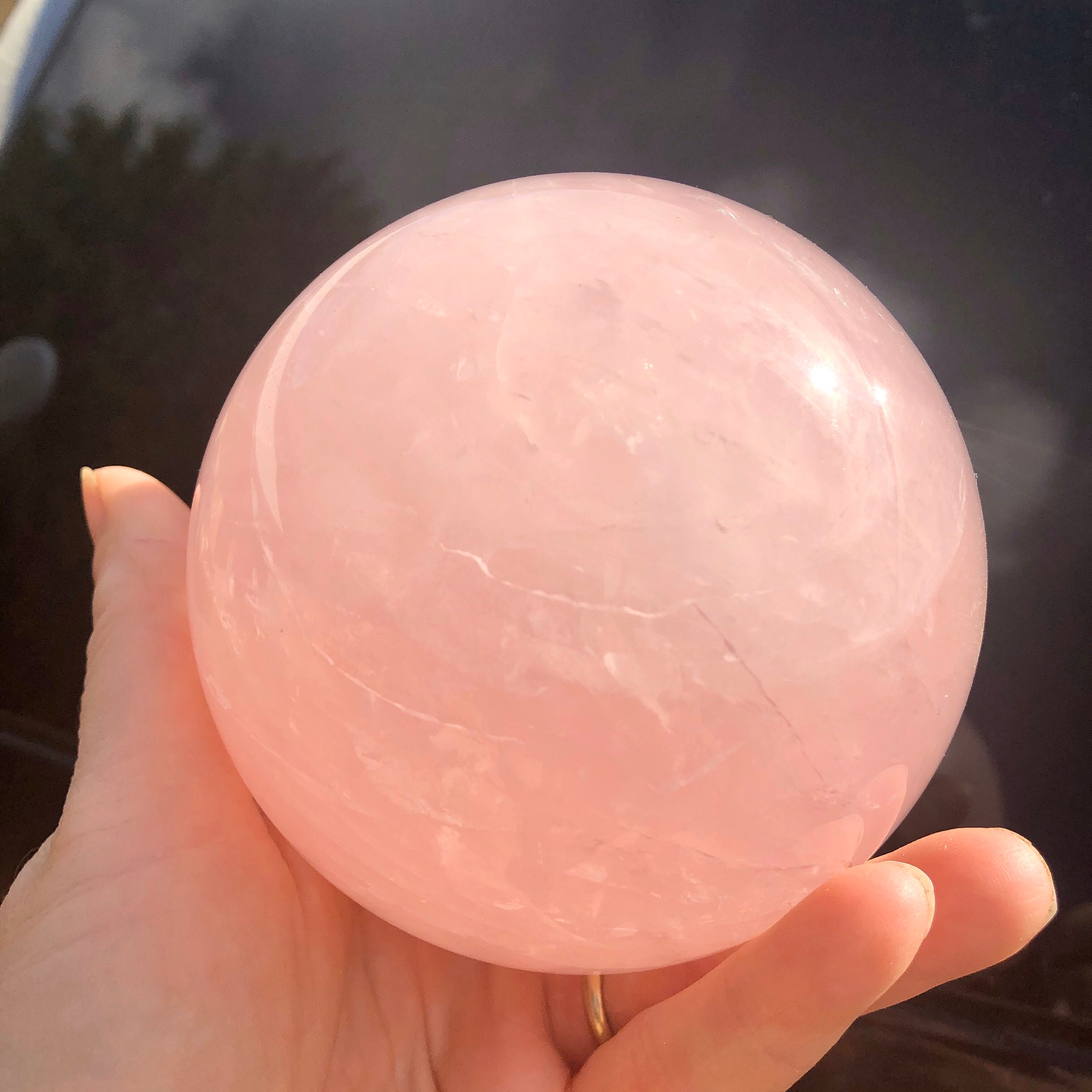 93mm Large Rose Quartz Sphere Specimen