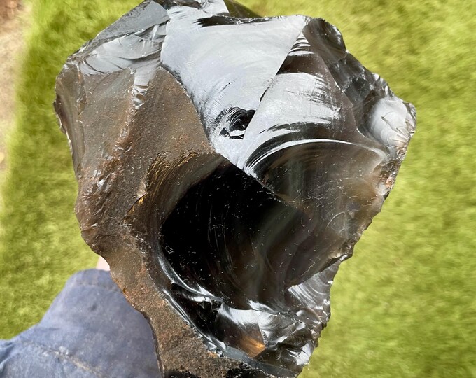 Banded Rainbow Obsidian Rough Mineral Display or Lapidary Specimen 3.5 lbs