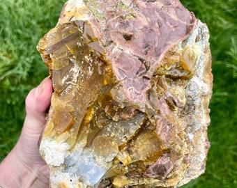 Oregon Opal on Rhyolite Jasper Mineral Display Specimen 8.32 lbs