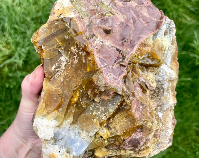 Oregon Opal on Rhyolite Jasper Mineral Display Specimen 8.32 lbs