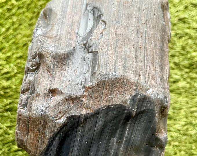 Silver Gray Banded Obsidian Mineral Display Lapidary Specimen 5.24 lbs