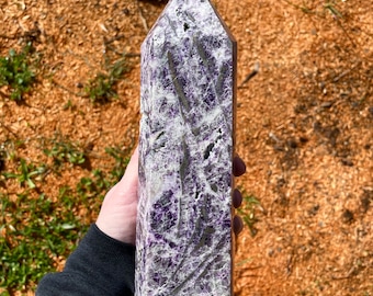 5.68 lb Fluorite Obelisk Pillar Tower Point Wand Column Generator