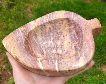 Jasper Bowl Soapdish Tray Mineral Display Specimen 3.3 lbs