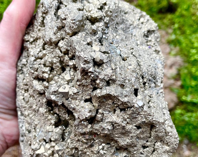 10.38 lb Pyrite Crystal Cluster Display Specimen