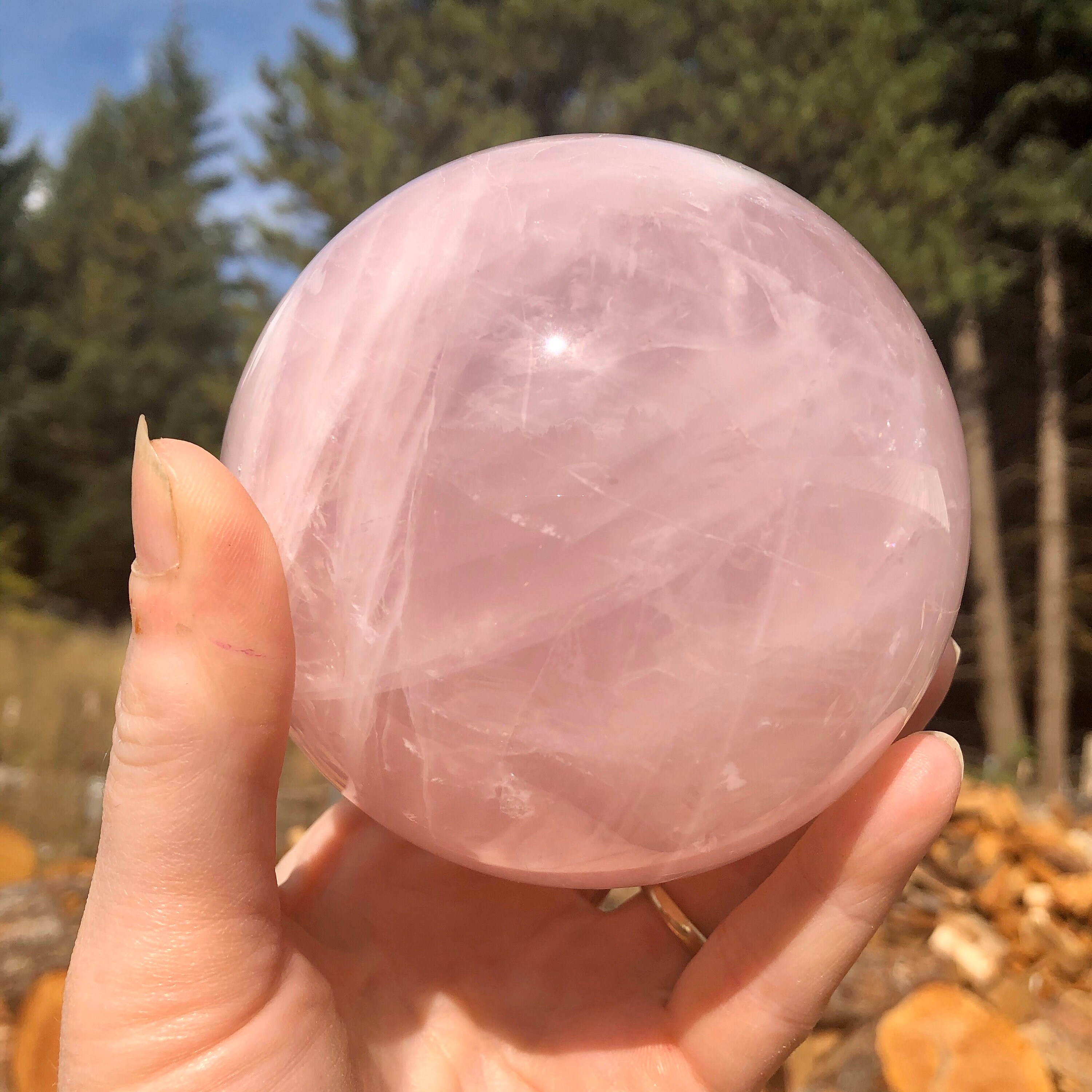 93mm Large Rose Quartz Sphere Specimen