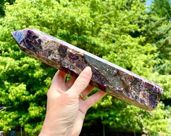 2.71 lbs Tall Dream Amethyst Obelisk Pillar Tower Point Wand Column Generator