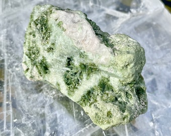 Green Tourmaline in Matrix Crystal Cluster 174 grams
