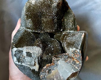Septarian Nodule Egg Mineral Display Specimen 3.86 lbs