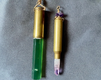 Crystal Bullet Pendants For Jewelry Making finished with 24k gold filled loops