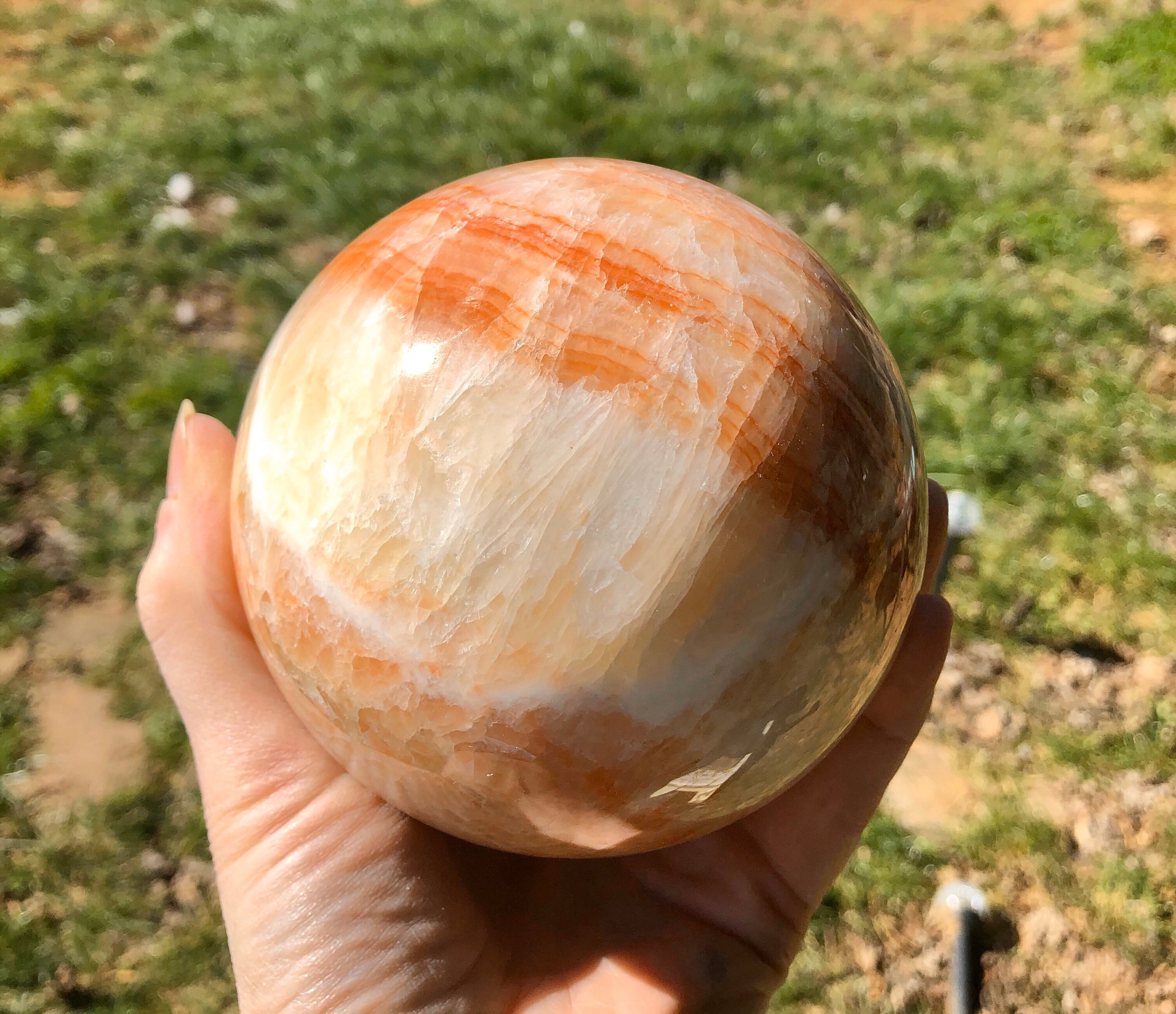 96mm Large Dali Rainbow Jasper aka Porkstone Crystal Sphere Mineral
