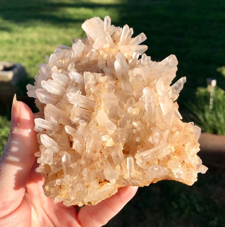 514g Needle Quartz Crystal Cluster Mineral Specimen
