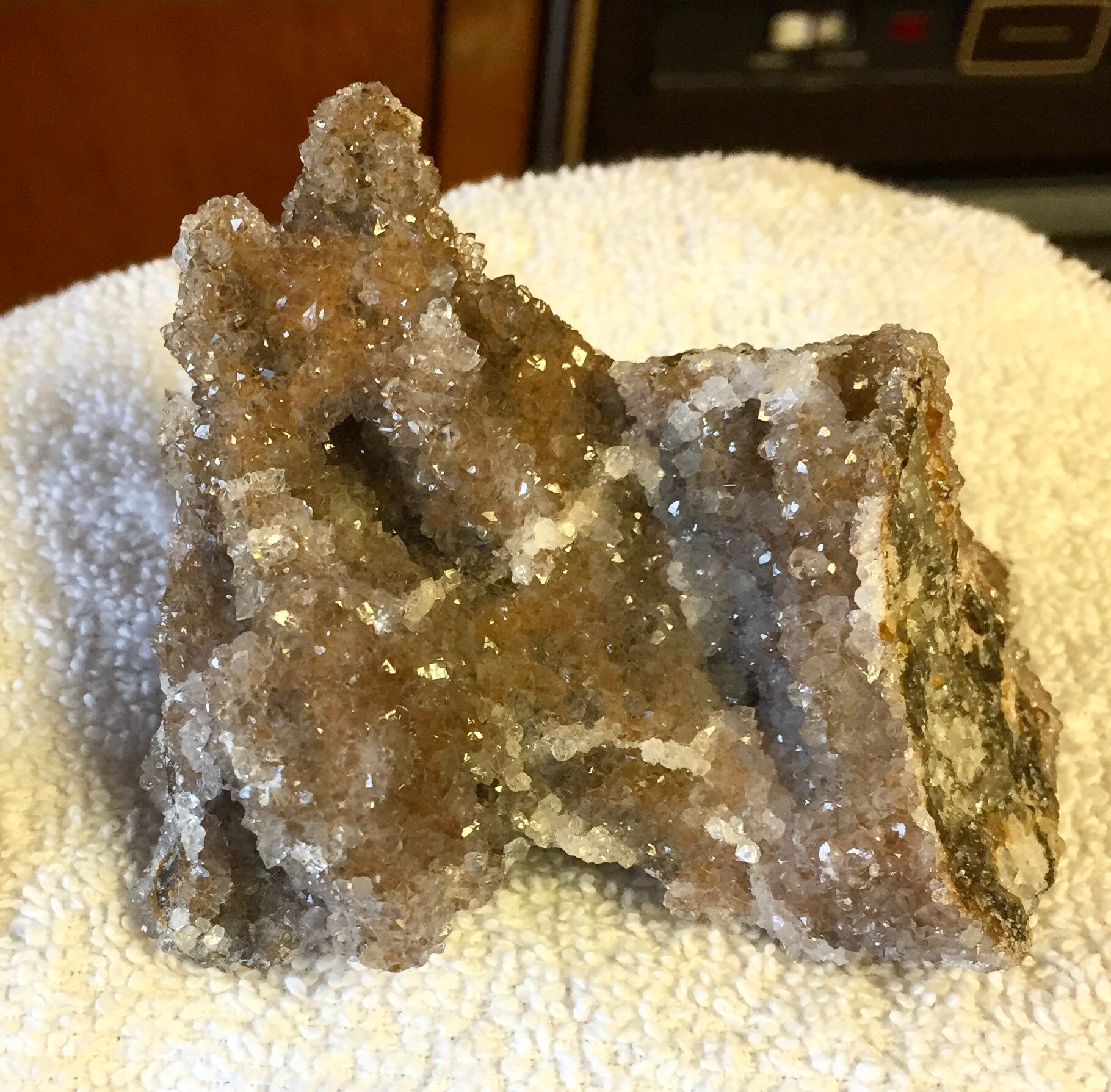 Brown Spirit Quartz Druzy Crystal Cluster