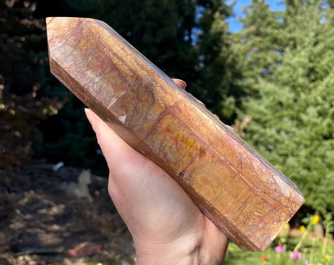 2.17 lbs Cherry Creek Jasper Obelisk Pillar Tower Point Wand Column Generator