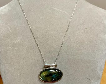 Labradorite and Sterling Silver Necklace