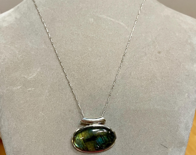 Labradorite and Sterling Silver Necklace