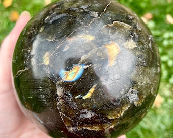 106mm Labradorite Sphere Orb Ball Mineral Display Specimen