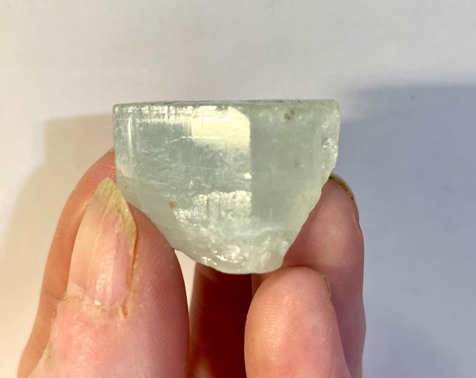 14.13g Terminated Aquamarine Crystal with Black Tourmaline
