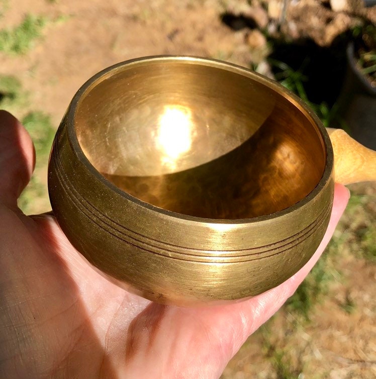 Small Brass Tibetan Singing Bowl for healing energy work ...