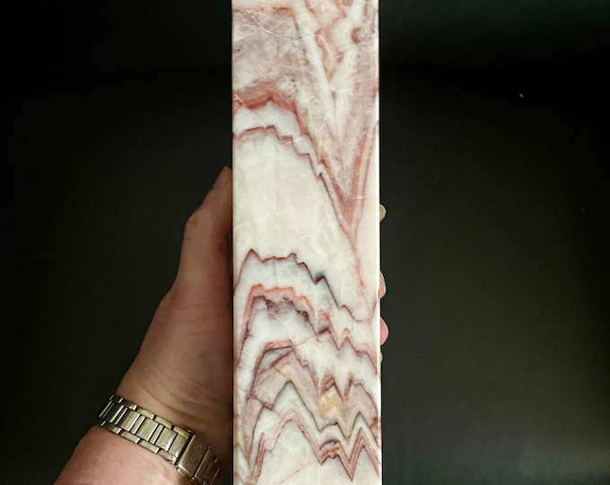 6.23 lbs Porkstone aka Dali Rainbow Jasper or Pink Zebra Stone Obelisk Pillar Tower Point Wand Column Generator