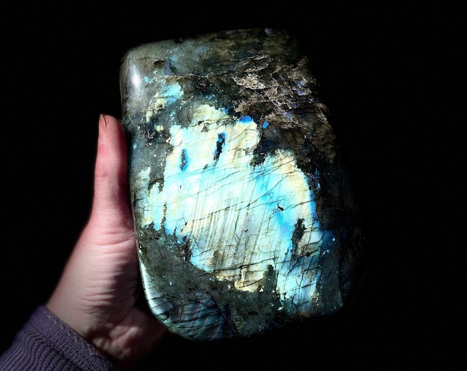 Standing Labradorite Freeform Mineral Display Specimen 5.97 lbs