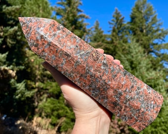 4 lbs Red Katophorite Jasper Obelisk Pillar Tower Point Wand Column Generator