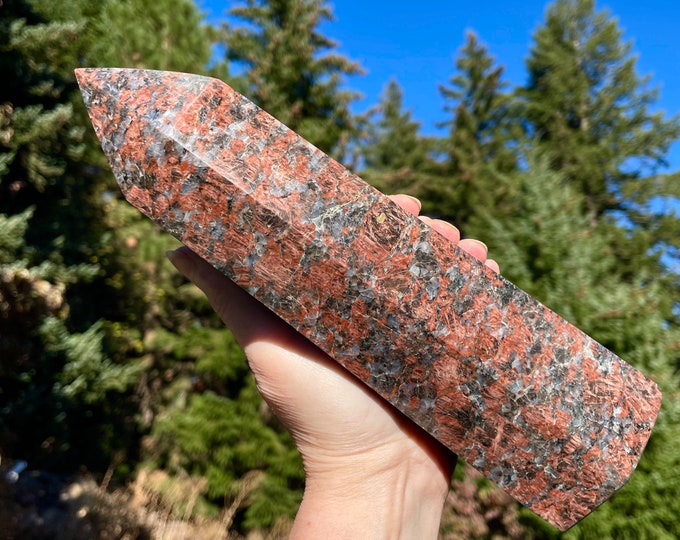 4 lbs Red Katophorite Jasper Obelisk Pillar Tower Point Wand Column Generator