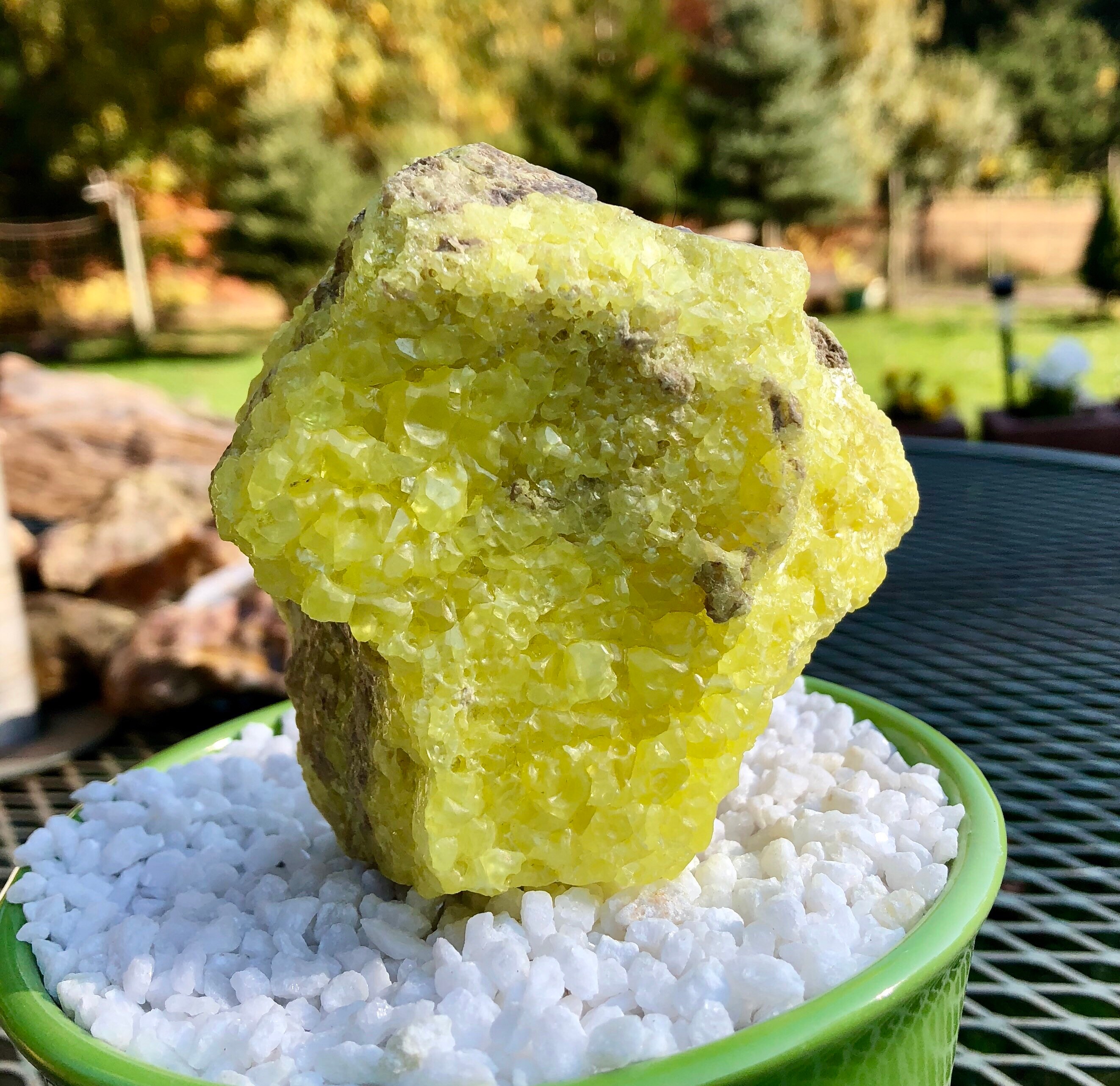 Large Yellow Sulfur or Sulphur Crystal Cluster Specimen