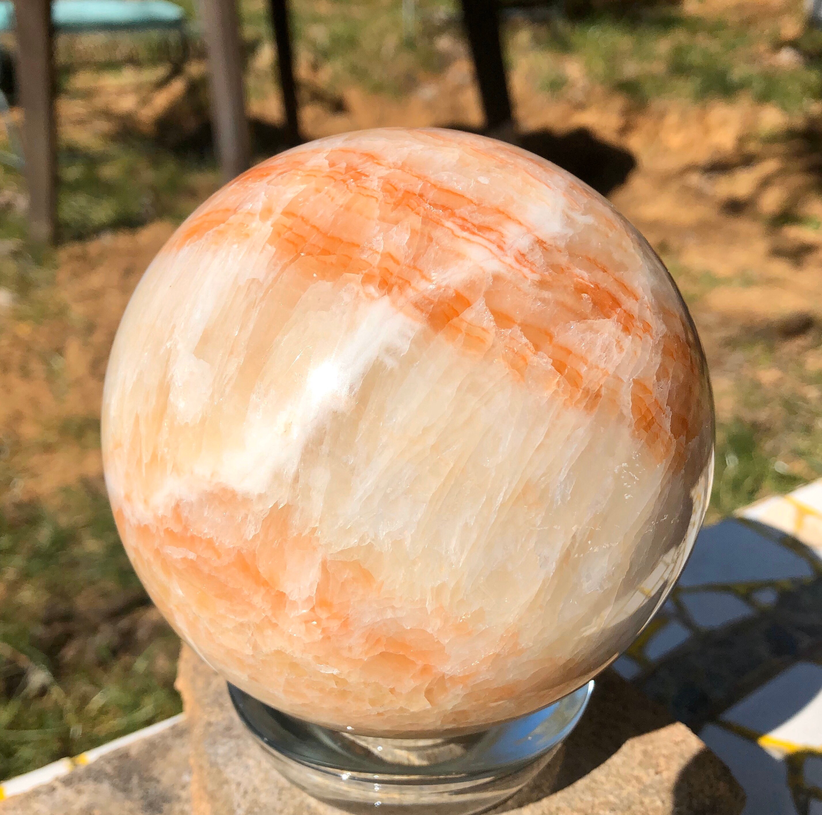 96mm Large Dali Rainbow Jasper aka Porkstone Crystal Sphere Mineral