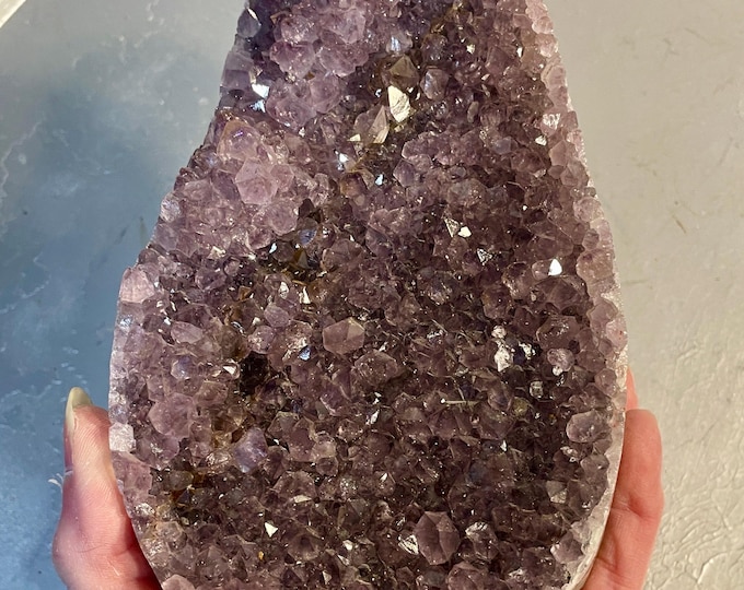 2.5 lb Amethyst Geode Crystal Cluster Mineral Display Specimen