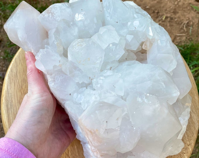 18.23 lbs Clear Quartz Crystal Cluster Large Cabinet Specimen